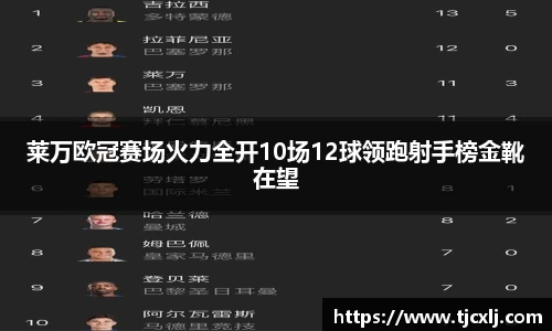 莱万欧冠赛场火力全开10场12球领跑射手榜金靴在望